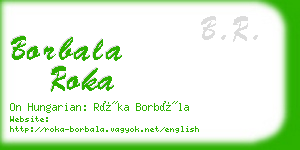 borbala roka business card